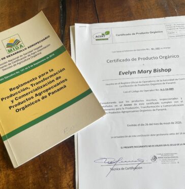Panama organic certification issued by ACERT alongside the MIDA regulations governing certified organic agricultural products.