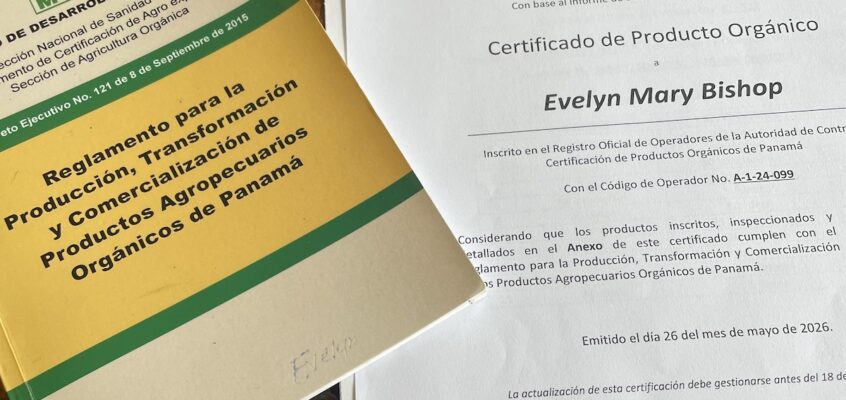 Panama organic certification issued by ACERT alongside the MIDA regulations governing certified organic agricultural products.